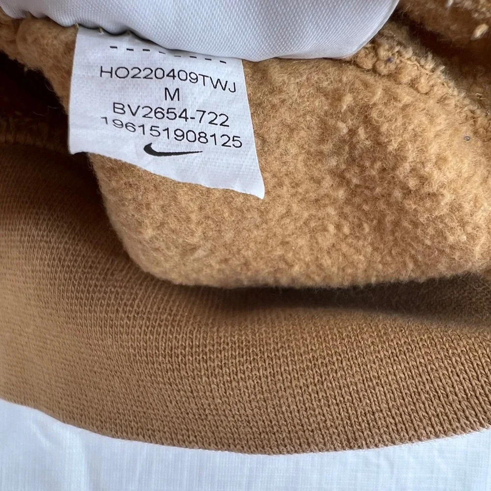 Nike Sportswear Club Fleece Pullover Hoodie Camel Tan BV2654-722‎ Mens Medium